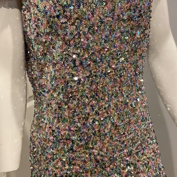 NWOT Ieena for Mac Duggal sequin shift dress - Picture 4 of 10